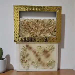 Gold color Hand designed 3D Elegant crystallized artwork design. Unique Design Abstract Artwork