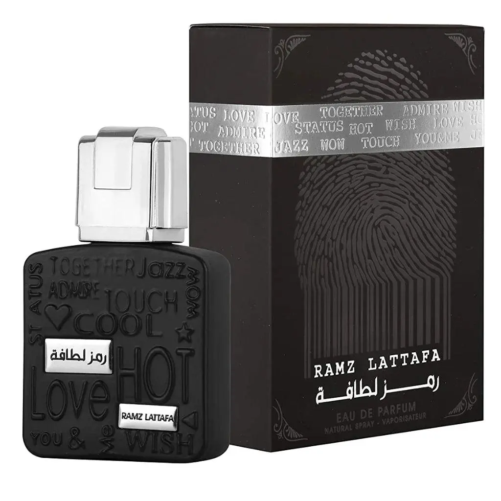 Lattafa Ramz Lattafa Silver Eau de Parfum for Men - 30ML Alcohol-Free Long-Lasting 24 Months Fragrance with Pear Sage Vanilla Musk Notes