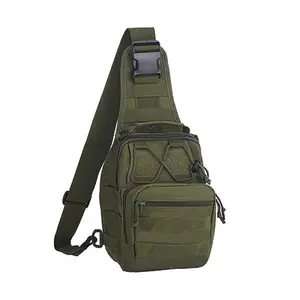 Outdoor tactical backpack, military sports bag, shoulder bag with straps, tactical crossbody bag, suitable for daily carry, military green.