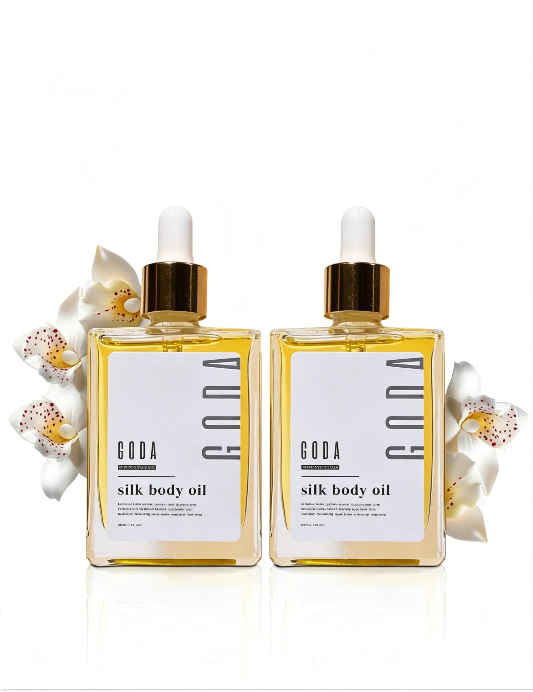 [BUY 1 GET 1 FREE ]GODA Silk Body Oil -1.79L oz Lightweight ScentedFormula with Vanilla Lavender & Cacao Notes forFirmer Smoother Skin All Day Long