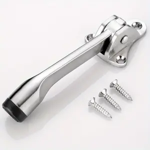 Stainless Steel Door Stopper, Door Stop with Screw, Kickdown Door Stop for Shops & Stores & Hotels, Door Hardware
