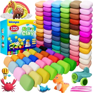 Air Dry Clay, 100 Colors Modeling Clay for Kids, Safe & Non-Toxic, DIY Model Art & Crafts Toys with Sculpting Tools, Home Party Favors, Birthday & Christmas Gifts for Ages 3-12 Boys & Girls