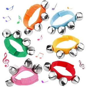 6 count Percussion Instruments, Wrist Bells Jingle Bells Musical Rhythm Toys