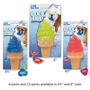 212 MAIN Cool Pup Mini Ice Cream Cone Cat Toy, Blue, Cooling