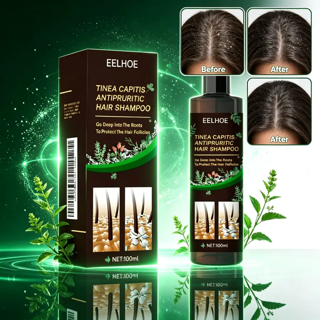 EELHOE Psoriasis , Seborrheic Dermatitis , Folliculitis , Anti-Fungal  for Dandruff, Oil-Control, Scalp-Soothing, Dandruff-Removing, and Itch-Relieving  100ml