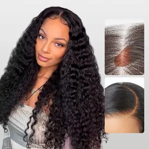 [Upgrade Crystal Hd Lace] Megalook Upgrade HD Lace Water Wave Wig Pre Plucked Natural Hairline Crystal Clear Lace Human Hair Wigs Put On Go