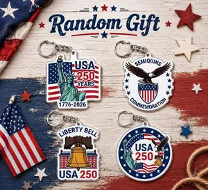 Free Random USA 250 Keychain Gift with Purchase – Gift Only