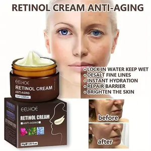 Retinol Anti-Aging Wrinkle Firming Cream, EELHOE Retinol Cream, Anti-Aging With Hyaluronic Acid And Vitamins (2PCS)