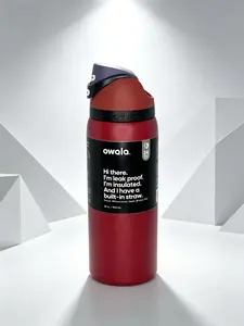 Owala 32oz Black Cherry Red, Free Sip Insulated Stainless Steel Water Bottle With Straw, Portable Drink Cup, BPA Free Sports Water Bottle, Ideal For Fitness, Travel And Holiday Use