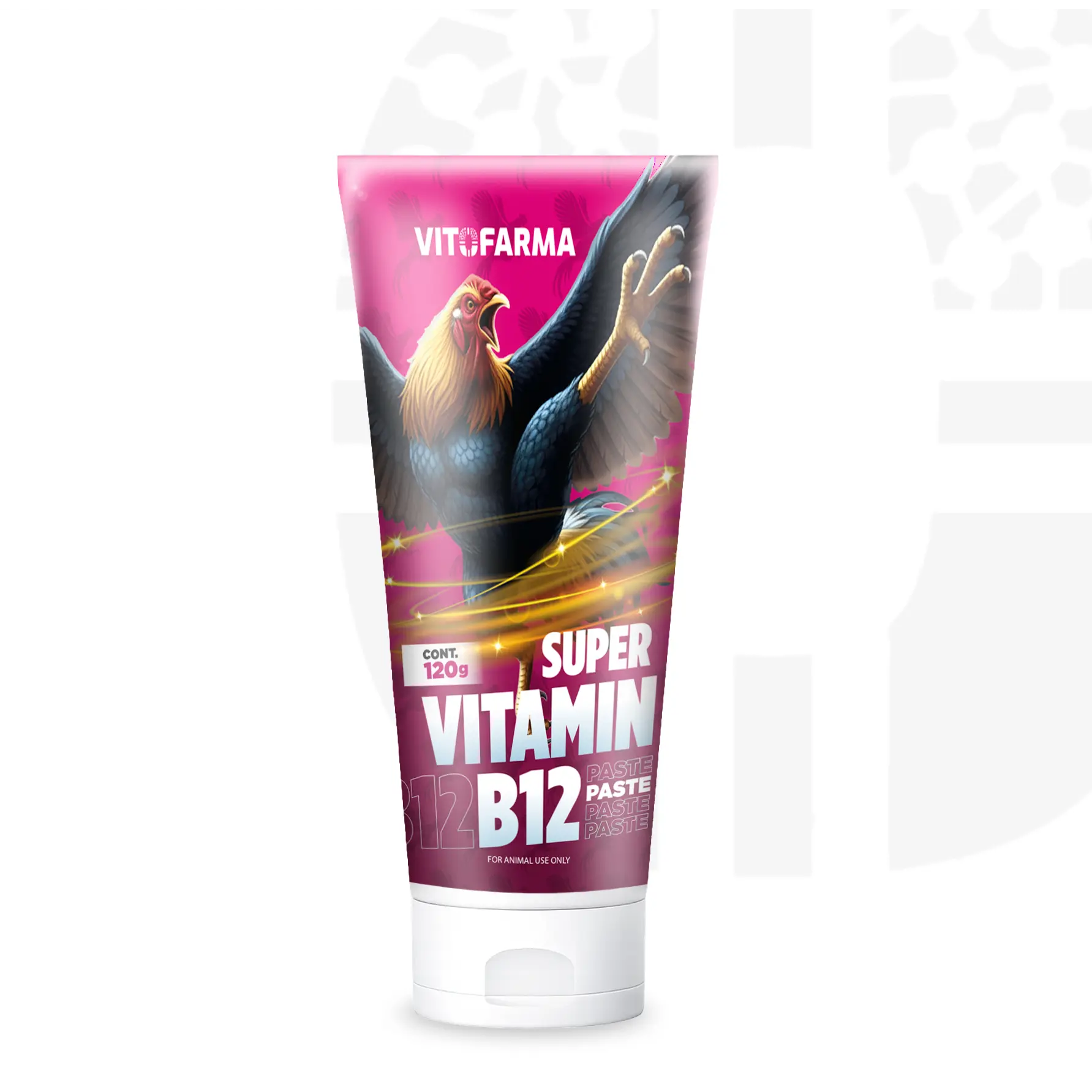 Super Vitamin B12 Poultry Supplement 120g Daily Nutritional Support for Roosters Gamefowl Chickens and Hens