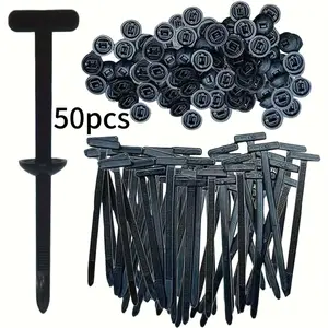 50Pcs Nylon Universal Cable Tie Buckle Heavy Duty Self-Locking Nylon Zip Ties Holder Multipurpose Plastic Cable Ties Tool for Car Daily Repair - Wire