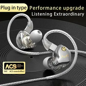 HiFi in-ear Design Wired Earphone, High Quality metallic Design Earphone with Detachable Cable, Stereo Sound Earbuds for Gaming, Sports, Office, Audio