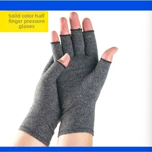 Pressure Gloves Sports Fitness Knitted Half Knuckle Elastic Pressure Training Nursing Gloves Outdoor Fitness