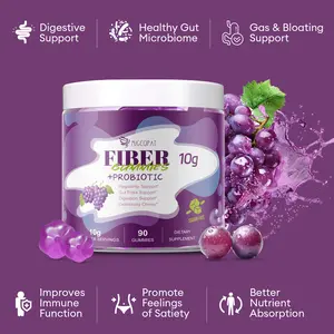 Digestive Support for a Healthy Gut Wellness Balance Fiber Gummies with Prebiotics, Postbiotics, and Probiotics,Vitamin C, B12, and Grape Fiber Gummies | Supports Bloating Relief | Gluten-Free, Vegan, Non-GMO, Healthcare Dietary Edible Natural