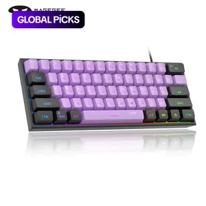 MageGee Mini 60% Membrane Gaming Keyboard, RGB Backlit 61-Key Ultra-Compact TS91 Mechanical-Feel LED Backlit Keyboard for Office and Gaming #GLOBAL PICKS