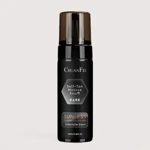 Water Glow Radiant Mousse Self-Tan Blended Gradual Tan Skin Tone Quick Beauty Mousse Waterproof Sweatproof, Deep Skincare Essence, Natural Color