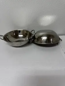 Stainless Steel Kadhai with Handles – Heavy Duty Cooking & Serving Bowl