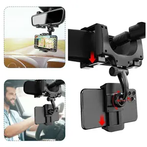 Universal 360 Rotation Car Rear View Mirror Mount Stand GPS Cell Phone Bicycle Holder Universal 360 Rotation Car Rear View Mirror Mount Stand GPS Cell Phone Bicycle Holder