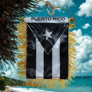 4" X 6" Puerto Rico Mini Flag Banner for car