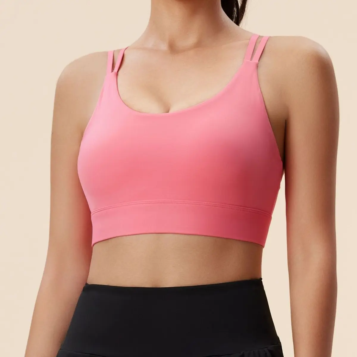Women's High-Impact Sports Bra - Athletic Fabric, Detachable Buckle, Shockproof, Breathable Underwear for Yoga, Gym Workouts