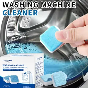 Buy 1 Get 1 FreeWashing Machine Cleaner , Washer Machine Cleaner with Oxi for Front and Top Loader Washer Machines, Deep Cleaning Residue & Odor Eliminator,  12 Tablets