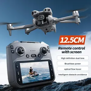 GT 50 Brushless Drone with 12.5CM Large Screen Remote Control, FPV RC Quadcopter for Adults, Electrically Adjustable Dual Camera, GPS Intelligent Obstacle Avoidance, Optical Flow Positioning Hover Folding drone drone with 4k camera