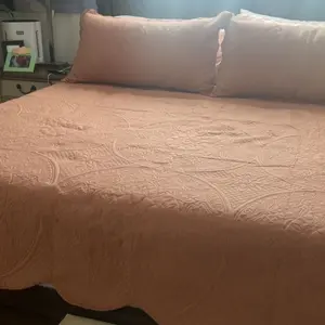 Imperial Homeware Floral Ultrasonic 3 Pieces Quilted Bedspread Set Lightweight Bedspread Coverlet for All Seasons, Soft Microfiber Bedding with Pillow Shams Twin, Queen, King Sizes Machine Washable