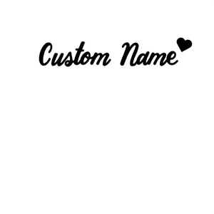 Custom Name with Heart Truck Decal - Personalized Text Design