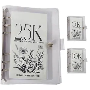 A6 12 Month Money Saving Challenge Binder, 1 Count Money Saving Budget Binder with Cash Envelopes, Savings Challenge Planner, Monthly Budget Planner, Savings Challenges Book for Home Office, 2026 New year Valentine's Day Gift #GLOBAL PICKS