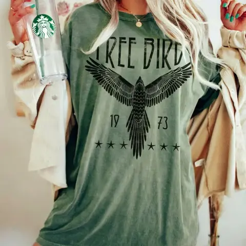 Comfort Colors - Free Bird Shirt | Boho TShirt | Eagle Shirt | Thunderbird Shirt | Retro Music graphic tee | Vintage Inspired women Shirt