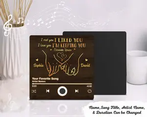 Valentine Gift, Custom Couple Photo And Spotify Song, Hand In Hand Personalized Music Fridge Magnet That Can Play Songs, Gift For Husband Wife, Anniversary