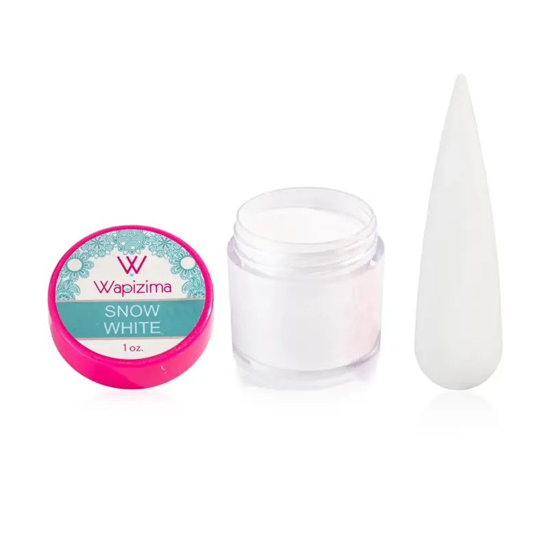 Wapizima Snow White 1oz Acrylic compatible with all monomer brands for acrylic nail application