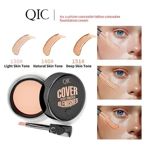 Qic Concealer Cream, Freckle Tattoo Cover Foundation, Dark Circles Acne Spot Coverage, Waterproof Face Makeup, Beauty Essentials