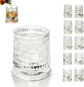 Rotating Whiskey Cup With Led Lamp Holder Suitable For Bourbon Whiskey, Scotch Whiskey Cocktails Unique Gift For Men'S Dad And Husband Bartenders Cool Bar Accessory For Home Bars