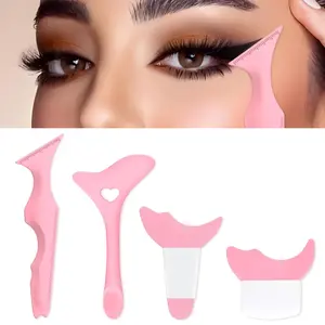 CHRISTMAS GIFT Eyeliner Stencils Silicone Winged Eyeliner Tool Set - Reusable Mascara Shield for Cat Eye Makeup, Ideal for Beginners Cosmetic Multicolor