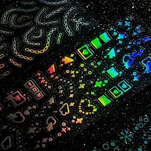 Transparent Waterproof Cute Children Stickers Set, Starry Sky Laser Gun Account Sticker, Adorable Gukka Sticker Pack for Kids, Creativity Decoration, Scrapbooking