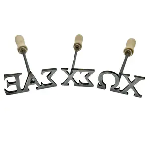 Greek Fraternity Branding iron - Steak Brander, Leather, Wood