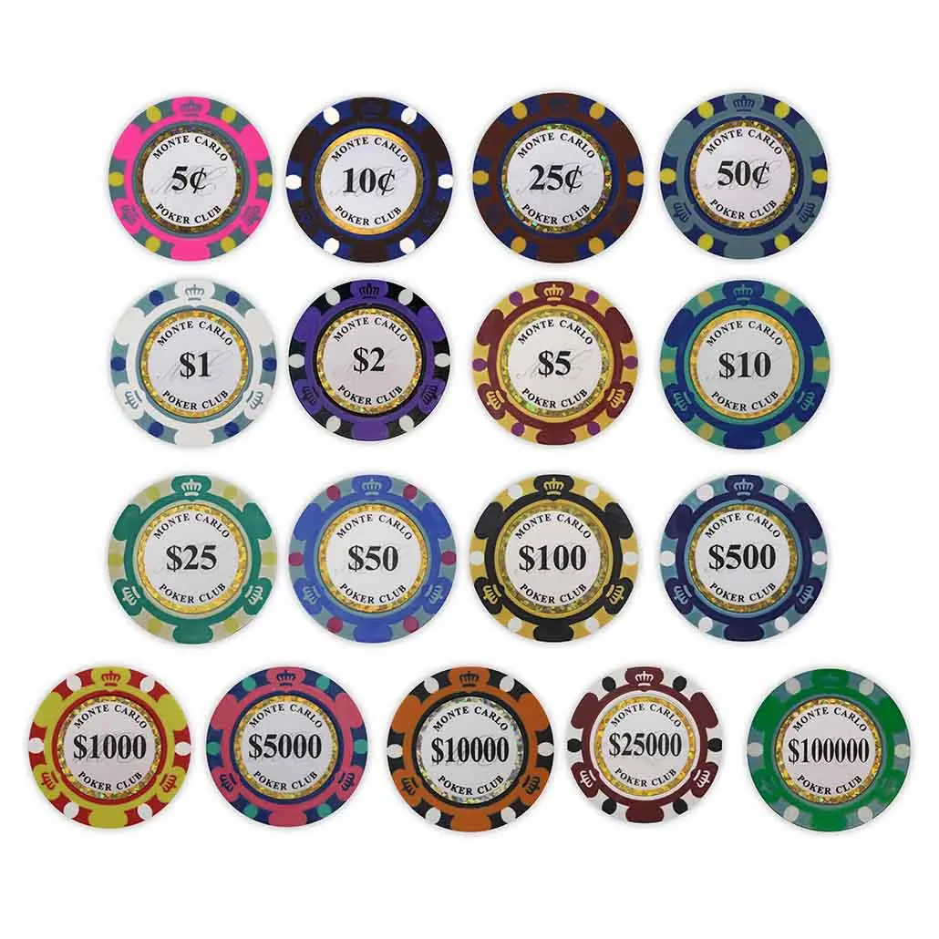 Monte Carlo - 14 gram Poker Chips Monte Carlo - 14 gram Poker Chips