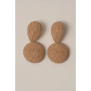 Beige Ocean Glow Drop Earrings