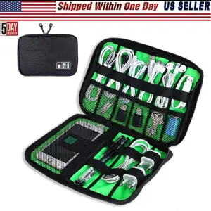 Portable Electronics Organizer and Travel Cable Case for Cords, Chargers,Tech Accessories ISB SD Card hands free AirPods