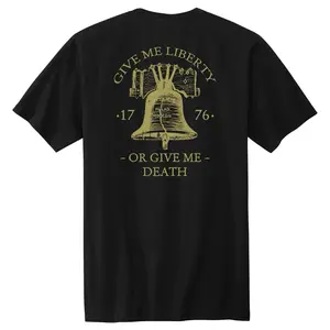 Give Me Liberty or Give Me Death Unisex T- Shirt l DEFEND LIBERTY APPAREL l USA MADE l Cotton Classic Fit - Menswear Top Apparel Man Tshirt Casual Crewneck