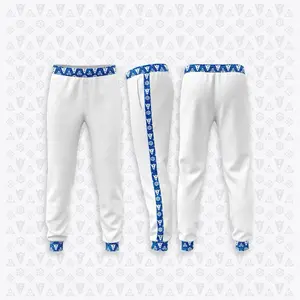 Bleu Comfort Essential Joggers - Pre-Order, White Color, Blue Detail, Comfortable Fit, Suitable for Everyday Wear