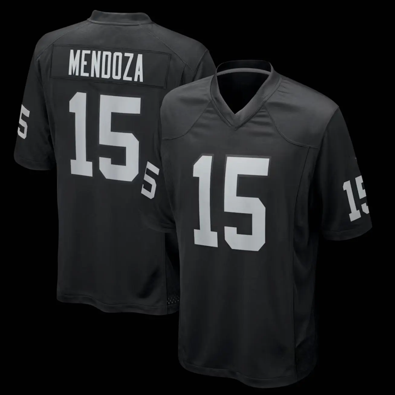 Unisex Football inspired by Mendoza Las Vegas 15 Home Game Jersey - Black