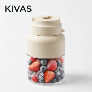 KIVAS Cordless Blender, 80W USB Rechargeable, BPA Free 20oz Cup, 38 Blades, Mini Portable Blender for Smoothies, Shakes, Ice, Fruit and Vegetables, Travel & Gym, Double Cup Design, Holidays and Birthdays Blender