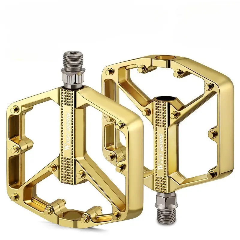 Aluminum Bike Pedals with 3 Bearings, Durable Lightweight Design, Hexagonal Crank Arm, Easy Installation, Suitable for Mountain & Road Bikes, Road Cycling Gear