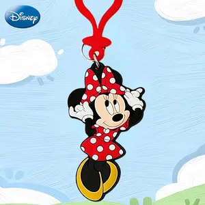 1PC Disney Officially Licensed Keychain Minnie Cute Cartoon Trendy Key Ring Backpack Car Key Phone Pendant Bag Charm Fine Fashion Clothing Accessories Creative Desktop Decorations Christmas Halloween Birthday Gift for Family and Friends Car Key Chains