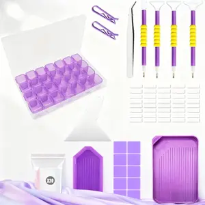 46Pack DIY Diamond Painting Tools and Accessories Kit Complete Diamond Art Tools with Diamond Art Pens Tweezers Glue Diamond Correction, Diamond Painting Accessories Handmade Supplies - Home Improvement.