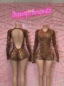 Cheetah print romper
