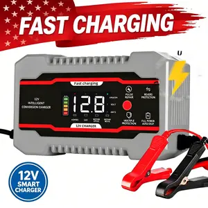 【Fathers Day Gift】Easy Practical Car Battery Charger 12V 24V, Automatic Maintainer, Repair, Trickle Charger & Desulfator with Overcharge Protection, Auto Shutoff, 12Volt Battery Charger for Vehicle Motorcycle Boat Lead-acid Batteries