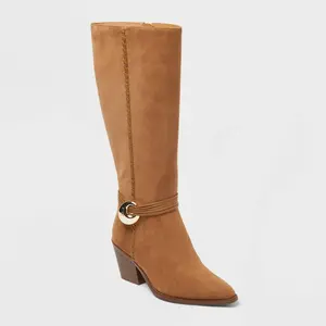 Women’s Rio Whip Stitch Tall Boots with Memory Foam Insole – Universal Thread Tan 11